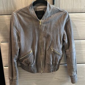 Club Monaco Collection Suede Bomber